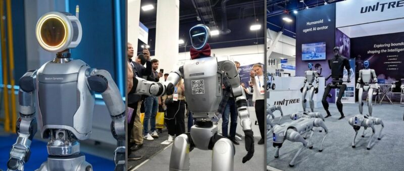 THE AI ROBOTS ON STAGE AT CES 2026.